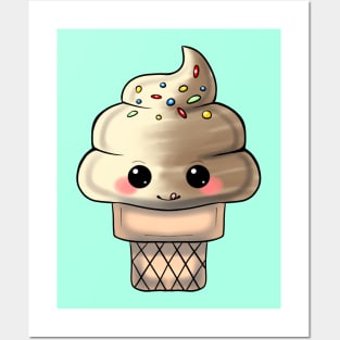 Cute Ice Cream Cone Posters and Art